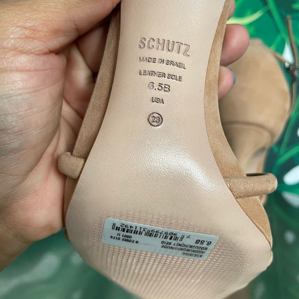 SCHUTZ women tan high heels - NEW - Picture 4 of 7